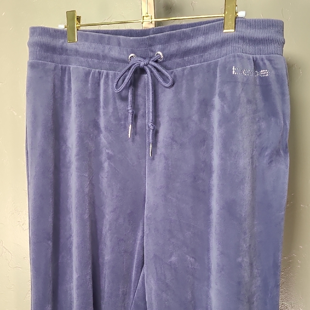 Bebe Sport Lavender Gray Velour Hoodie and Joggers Set Large - Picture 11 of 16